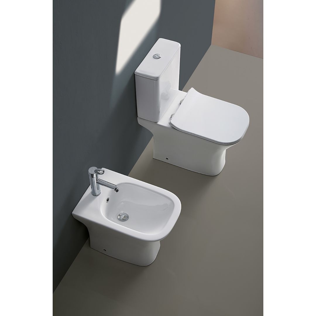 Унитаз  Azario FRETTA SQUARE Безободковый Выпуск Горизонтальный