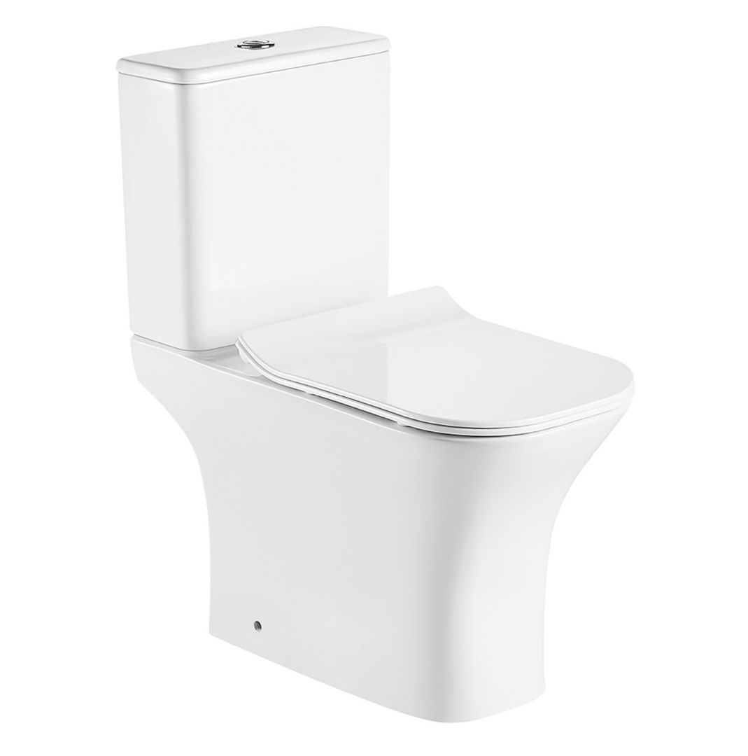 Унитаз  Azario FRETTA SQUARE Безободковый Выпуск Горизонтальный