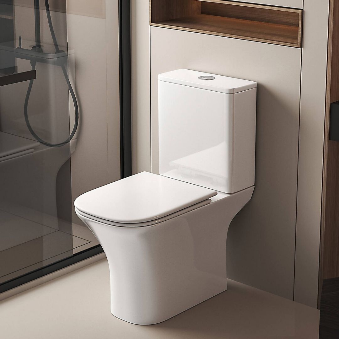 Унитаз Aquatek Optima T Square Торнадо Безободковый Горизонтальный Выпуск