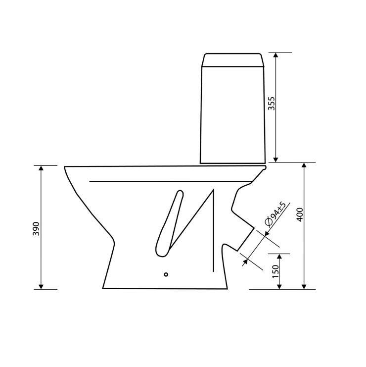 Унитаз Оскольская Керамика Арго Косой Выпуск