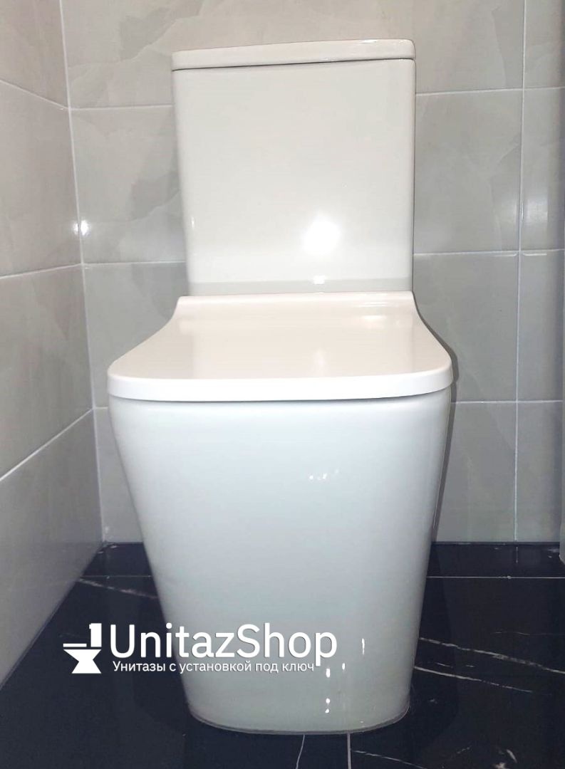 Унитаз Azario Quadro Безободковый Выпуск Горизонтальный - купить с ...