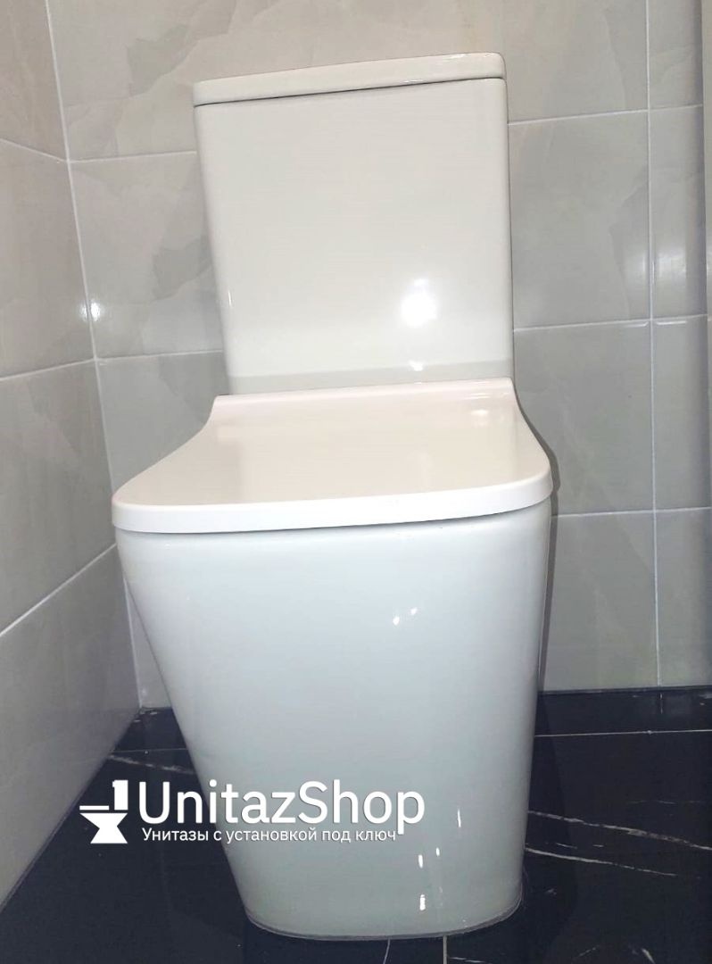 Унитаз Azario Quadro Безободковый Выпуск Горизонтальный - купить с ...
