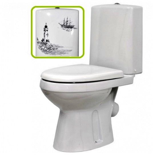 Унитаз Оскольская Керамика Леда Люкс Декор Косой Выпуск