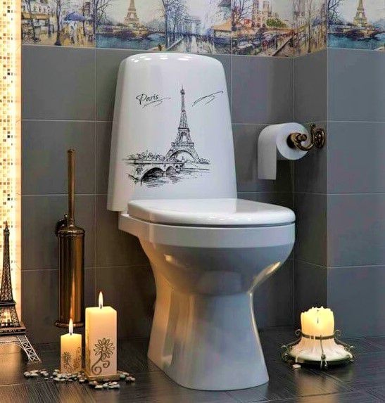 Унитаз Оскольская Керамика Эльдорадо Люкс Декор Косой Выпуск