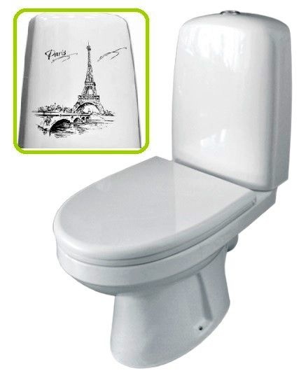 Унитаз Оскольская Керамика Эльдорадо Люкс Декор Косой Выпуск