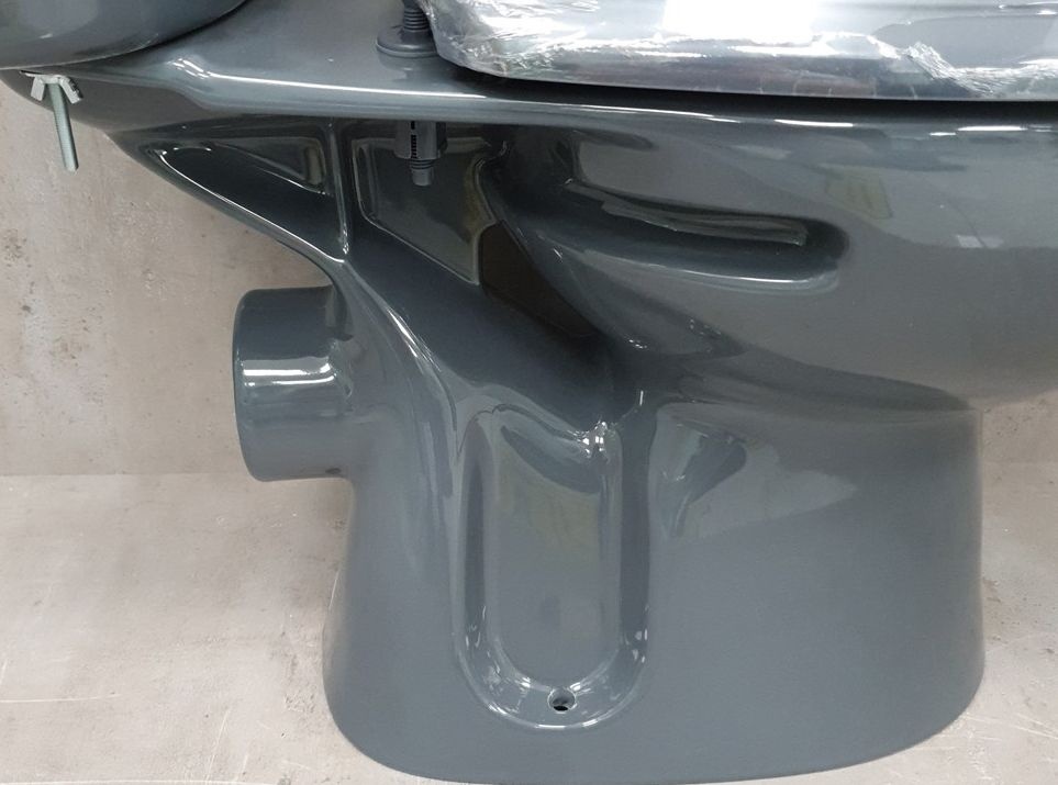 Унитаз Керамин Гранд Графит Горизонтальный Выпуск