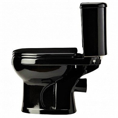 Унитаз напольный Оскольская Керамика Ирида Черный Выпуск Горизонтальный