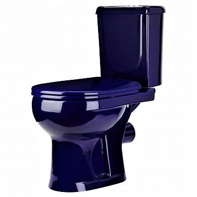 Унитаз напольный Оскольская Керамика Ирида Синий Выпуск Горизонтальный