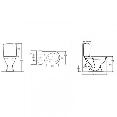 Унитаз Керамин Капри Косой Выпуск