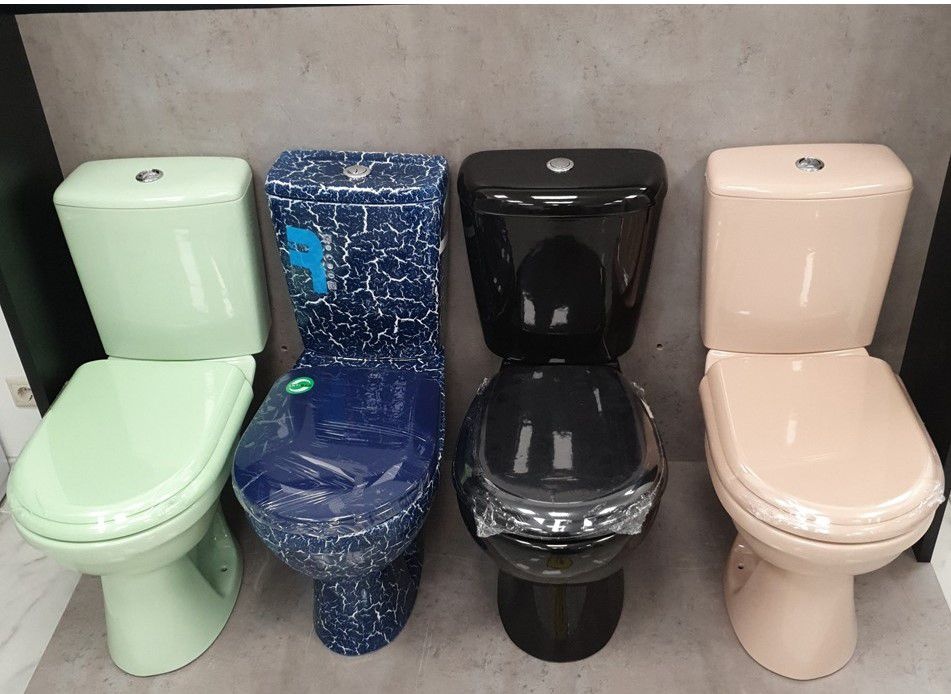 Унитаз Керамин Рива Салатовый Косой Выпуск