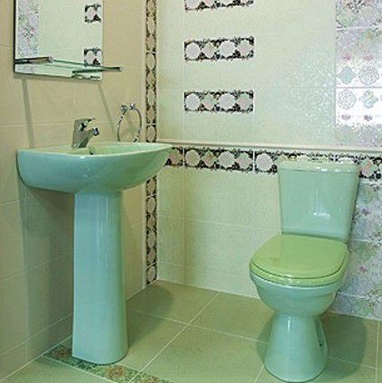 Унитаз Керамин Рива Салатовый Косой Выпуск