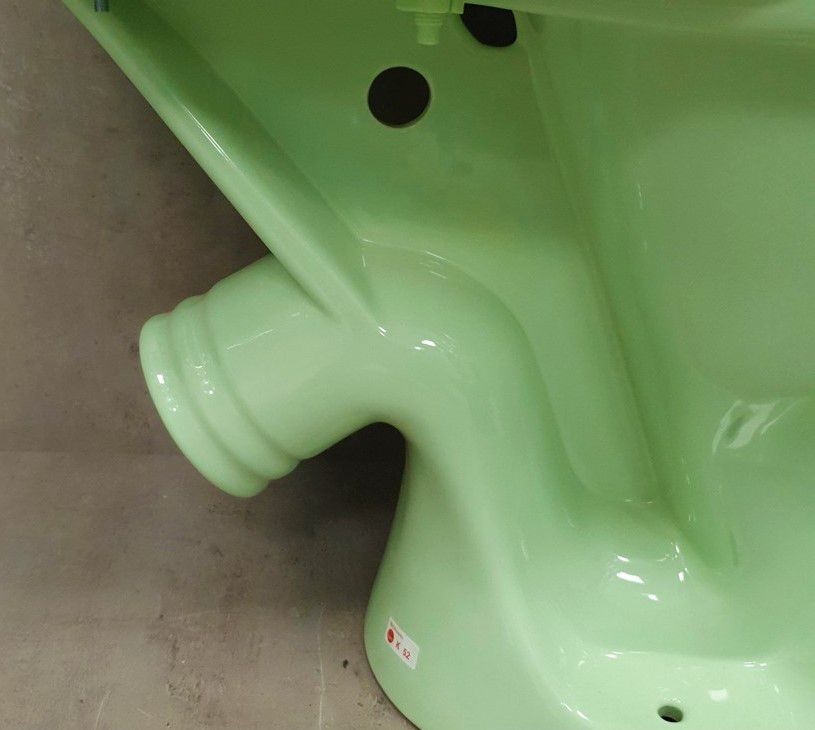 Унитаз Керамин Рива Салатовый Косой Выпуск