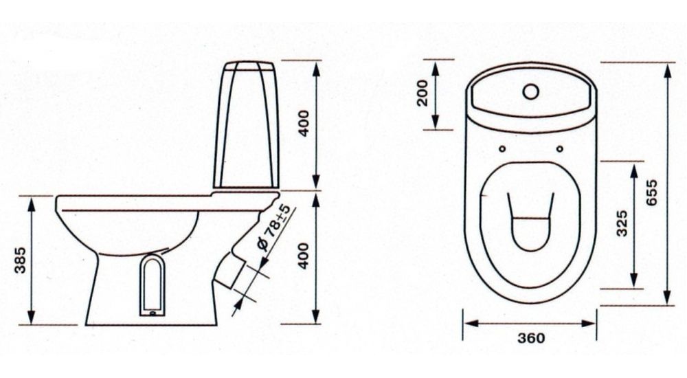 Унитаз Оскольская Керамика Лея Люкс Декор Косой Выпуск