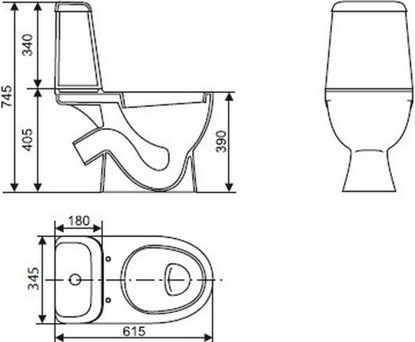 Унитаз Sanita Luxe Max SL DL Косой Выпуск