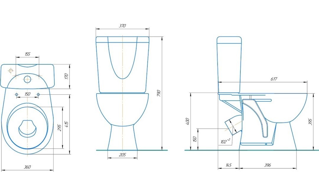 Унитаз Кировская Керамика Rosa Нео Выпуск Косой