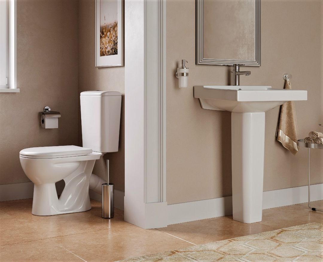 Унитаз Santeri Орион Тарельчатый Белый Косой Выпуск