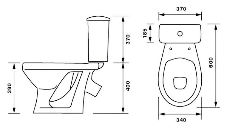 Унитаз Оскольская Керамика Суперкомпакт Декор Цветы Косой Выпуск