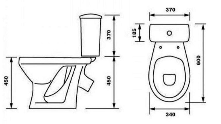 Унитаз Оскольская Керамика Персона Стандарт Косой Выпуск Высокая Чаша
