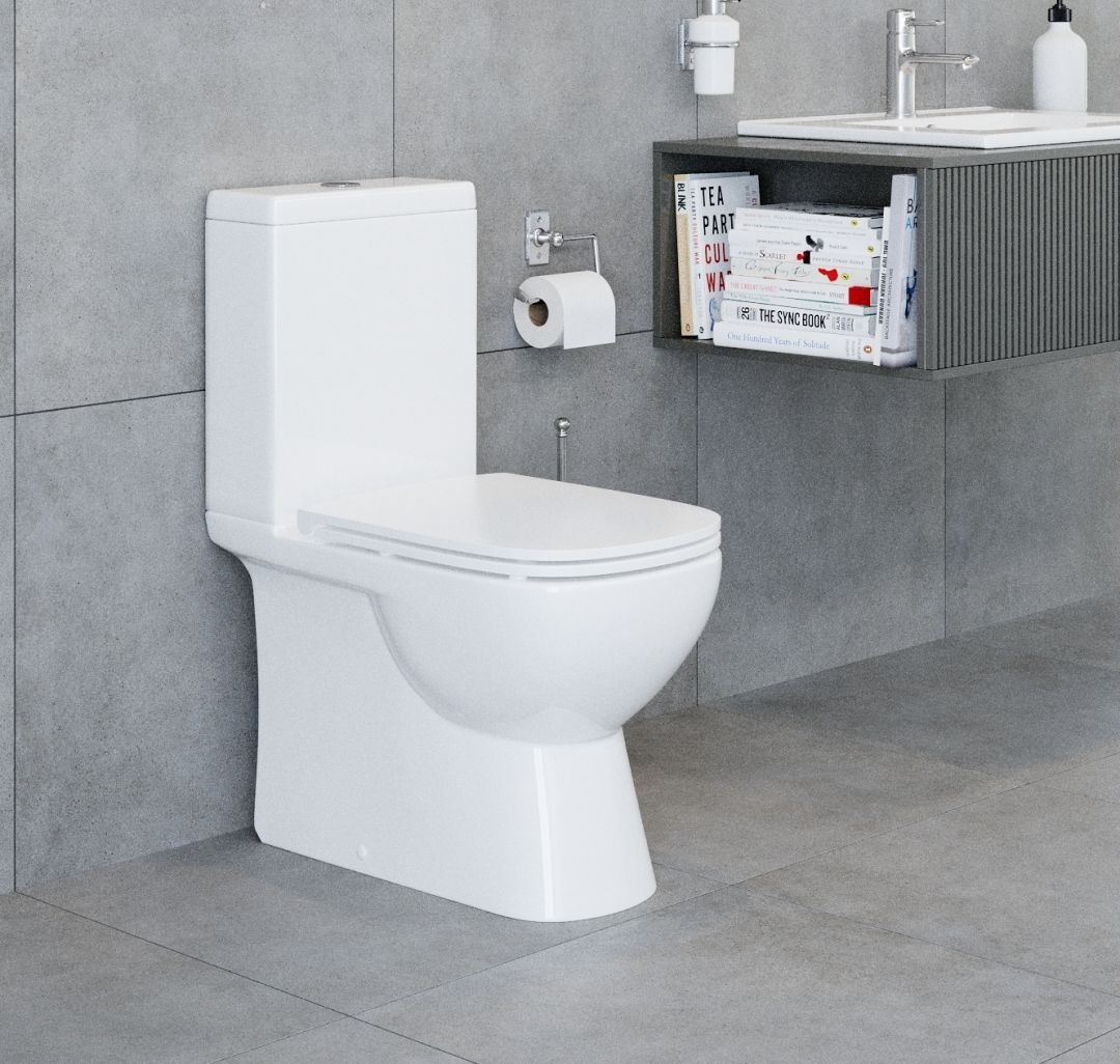 Унитаз Sanita Luxe Quadro SL DM Slim Горизонтальный Выпуск