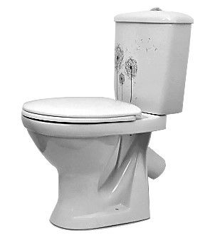 Унитаз Оскольская Керамика Радуга Декор Тарельчатый Косой Выпуск