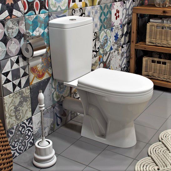 Унитаз Кировская Керамика Rosa Рио Белый Горизонтальный Выпуск