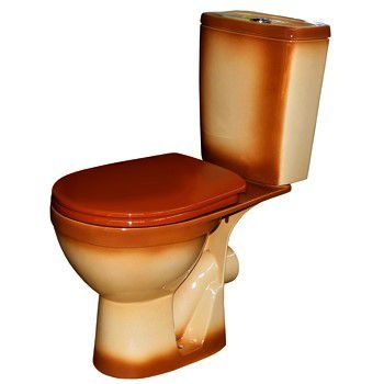 Унитаз Кировская Керамика Rosa Рио Коричневый Декор Горизонтальный Выпуск