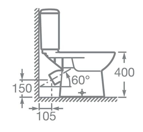 Унитаз Roca Access Косой Выпуск