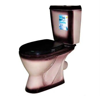 Унитаз Кировская Керамика Rosa Рио Черный Декор Горизонтальный Выпуск