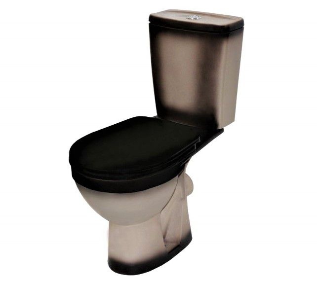 Унитаз Кировская Керамика Rosa Рио Черный Декор Горизонтальный Выпуск