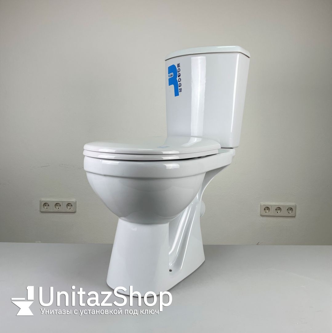 Унитаз Кировская Керамика Rosa Комфорт Белый Косой Выпуск