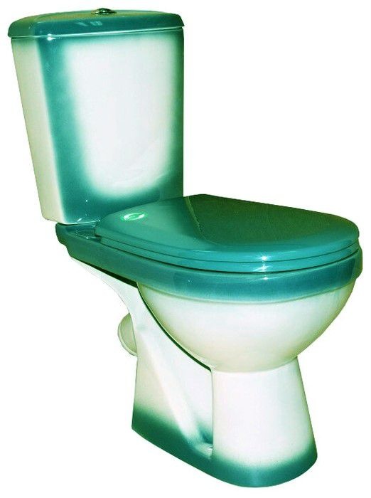 Унитаз Кировская Керамика Rosa Комфорт Зеленый Декор Косой Выпуск