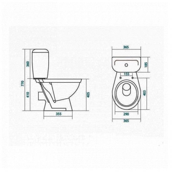 Унитаз Сантек Паллада Горизонтальный выпуск