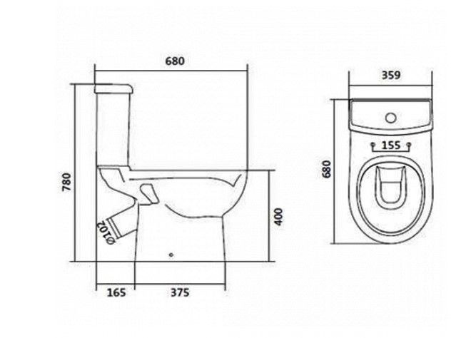 Унитаз Сантек Юнион Косой Выпуск
