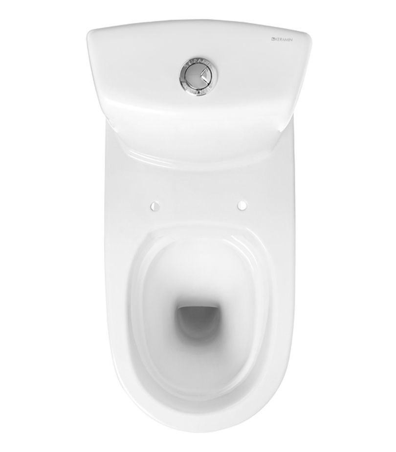 Унитаз  Керамин Санти Безободковый Горизонтальный Выпуск