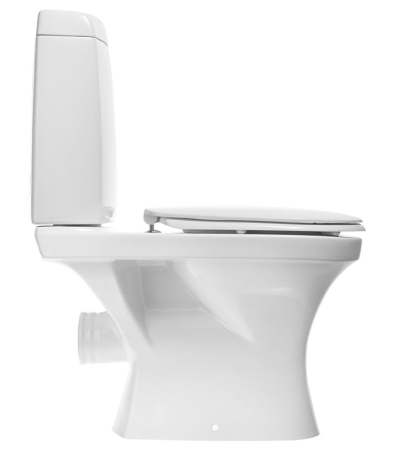 Унитаз  Керамин Санти Безободковый Горизонтальный Выпуск