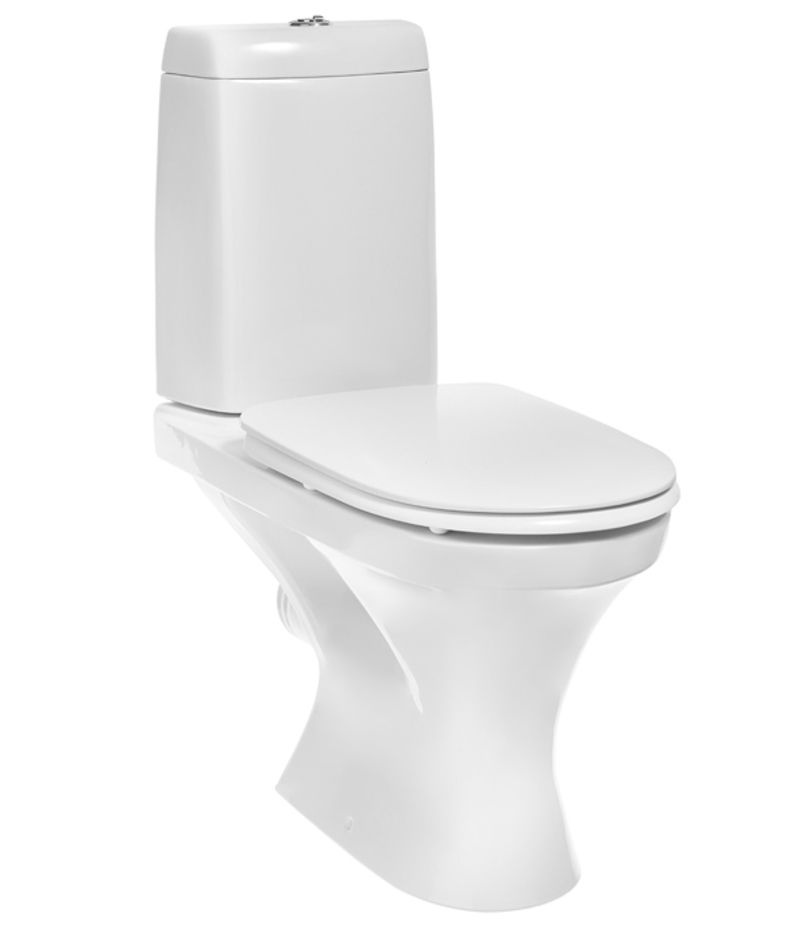 Унитаз  Керамин Санти Безободковый Горизонтальный Выпуск