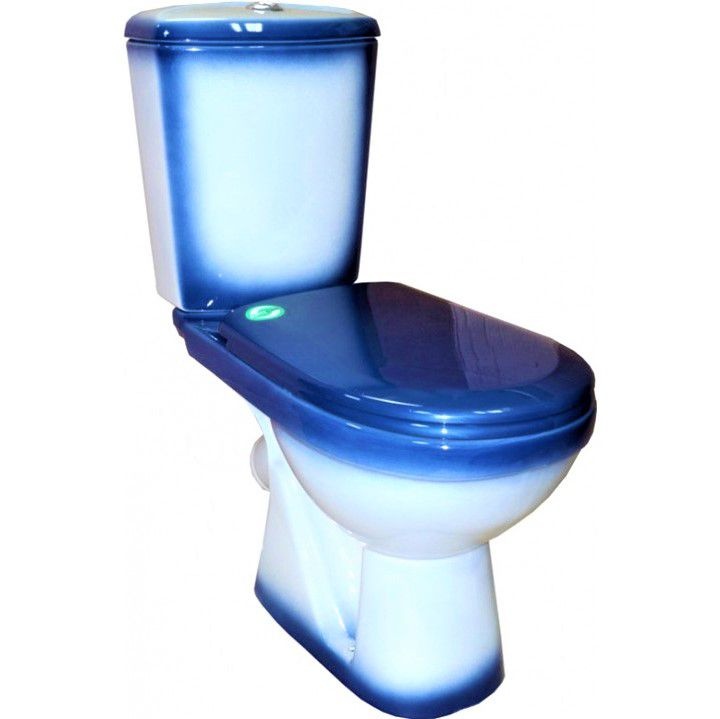 Унитаз Кировская Керамика Rosa Соло Синий Горизонтальный Выпуск