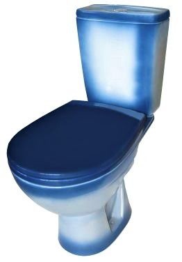 Унитаз Кировская Керамика Rosa Соло Синий Горизонтальный Выпуск