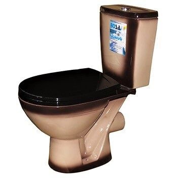 Унитаз Кировская Керамика Rosa Соло Черный Декор Горизонтальный Выпуск