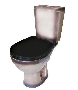 Унитаз Кировская Керамика Rosa Соло Черный Декор Горизонтальный Выпуск