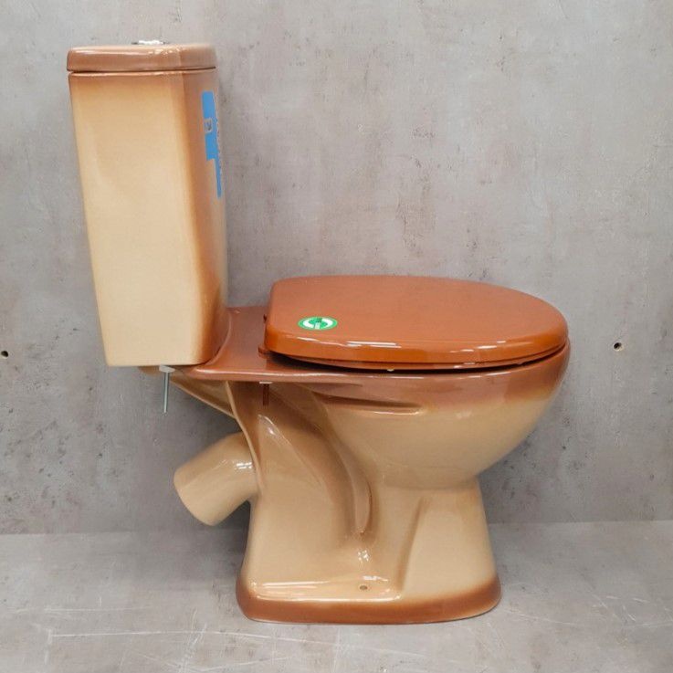 Унитаз Кировская Керамика Rosa Уют Коричневый Декор Выпуск Косой