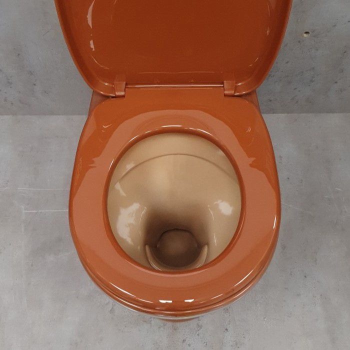 Унитаз Кировская Керамика Rosa Уют Коричневый Декор Выпуск Косой