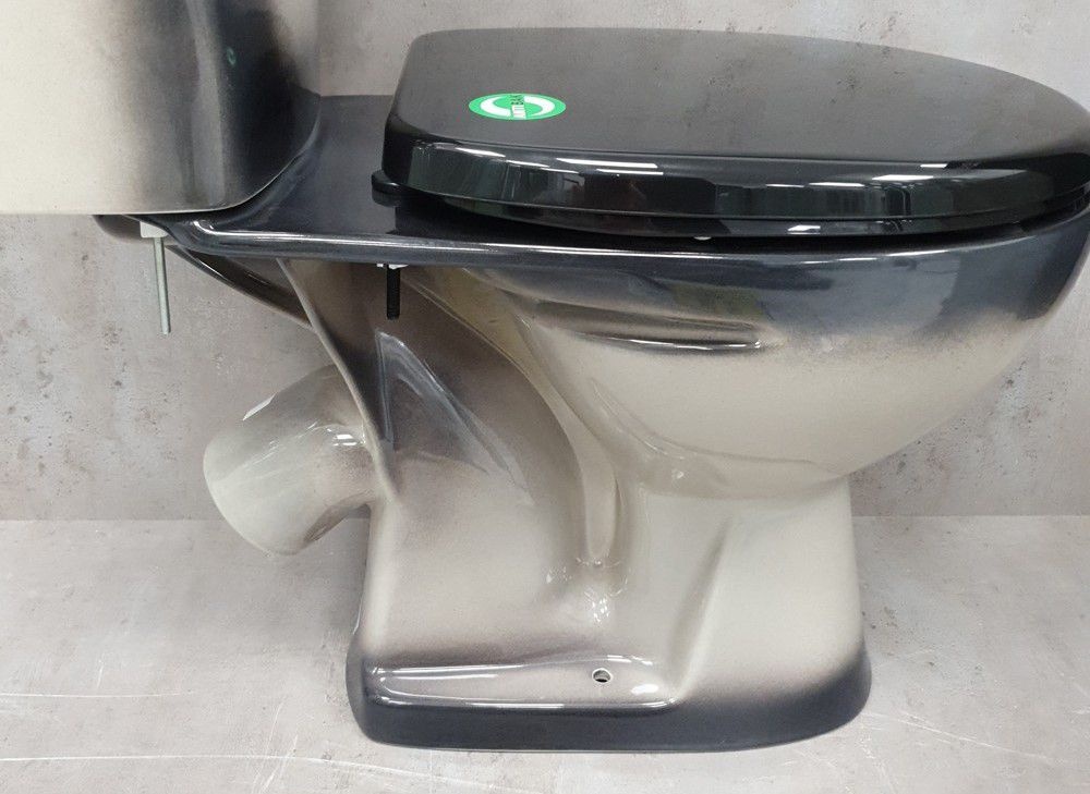 Унитаз Кировская Керамика Rosa Уют Черный Декор Выпуск Косой