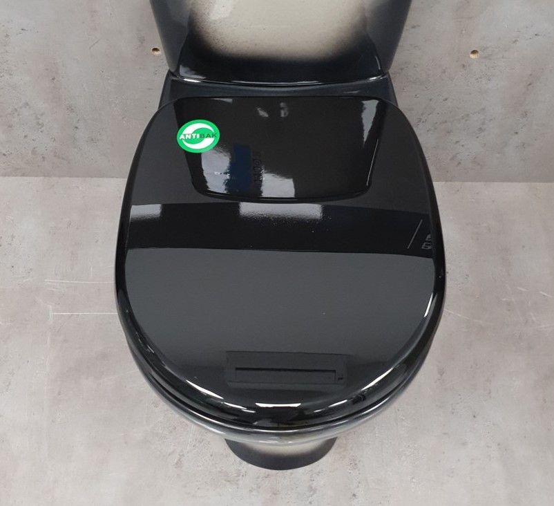 Унитаз Кировская Керамика Rosa Уют Черный Декор Выпуск Косой