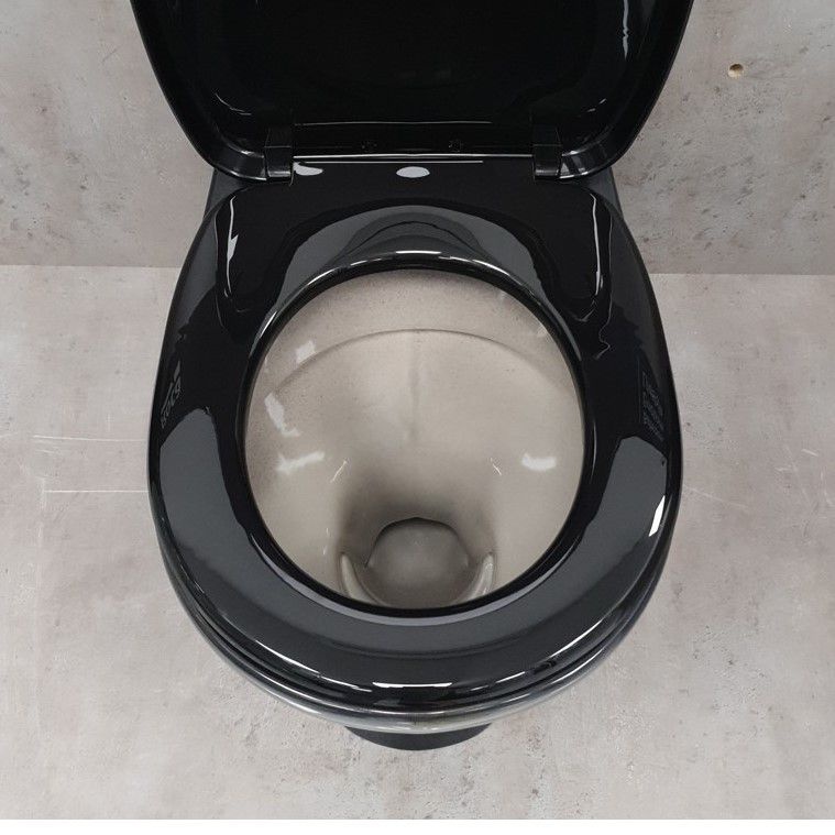 Унитаз Кировская Керамика Rosa Уют Черный Декор Выпуск Косой