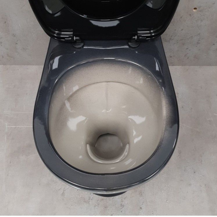 Унитаз Кировская Керамика Rosa Уют Черный Декор Выпуск Косой