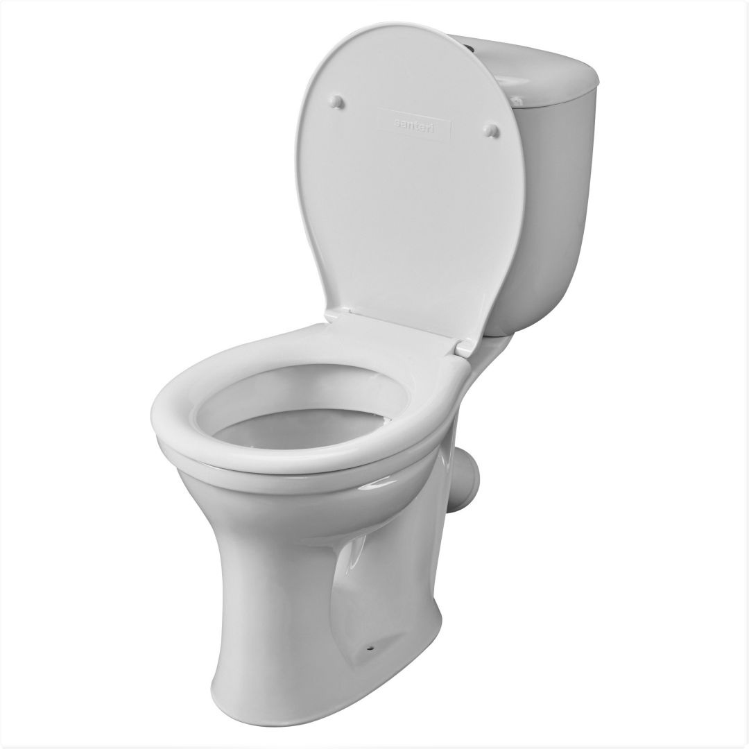 Унитаз-компакт  Santeri Виктория Белый Тарельчатый Косой Выпуск