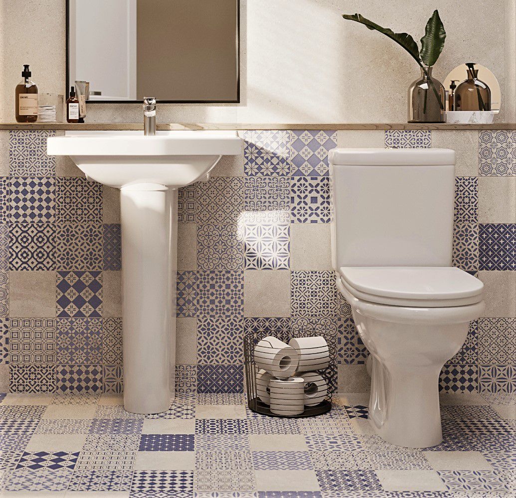 Унитаз-компакт  Santeri Визит Белый Косой Выпуск