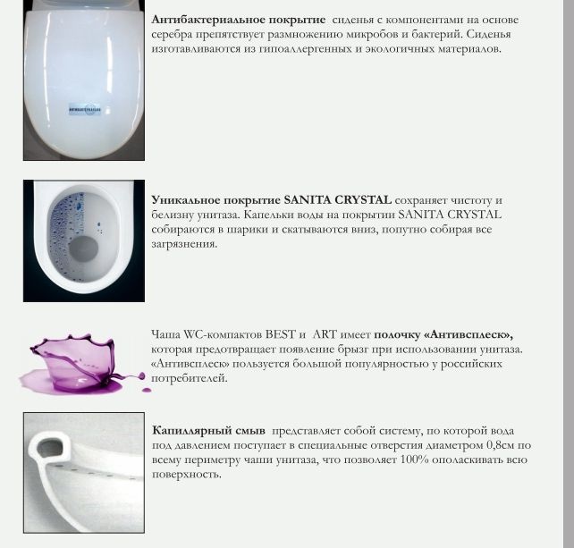 Унитаз Sanita Luxe Best SL DM Горизонтальный Выпуск