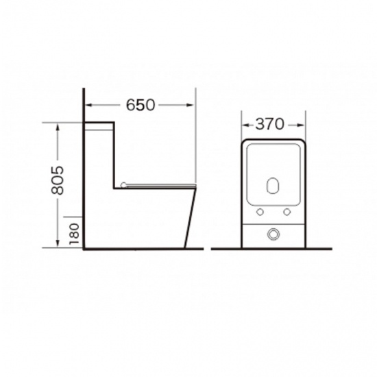 Унитаз Grossman GR-4445 Горизонтальный Выпуск Безободковый